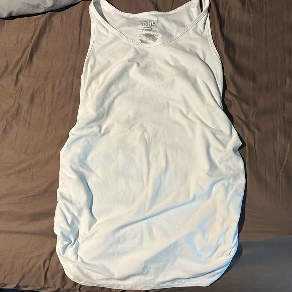 White maternity tank top